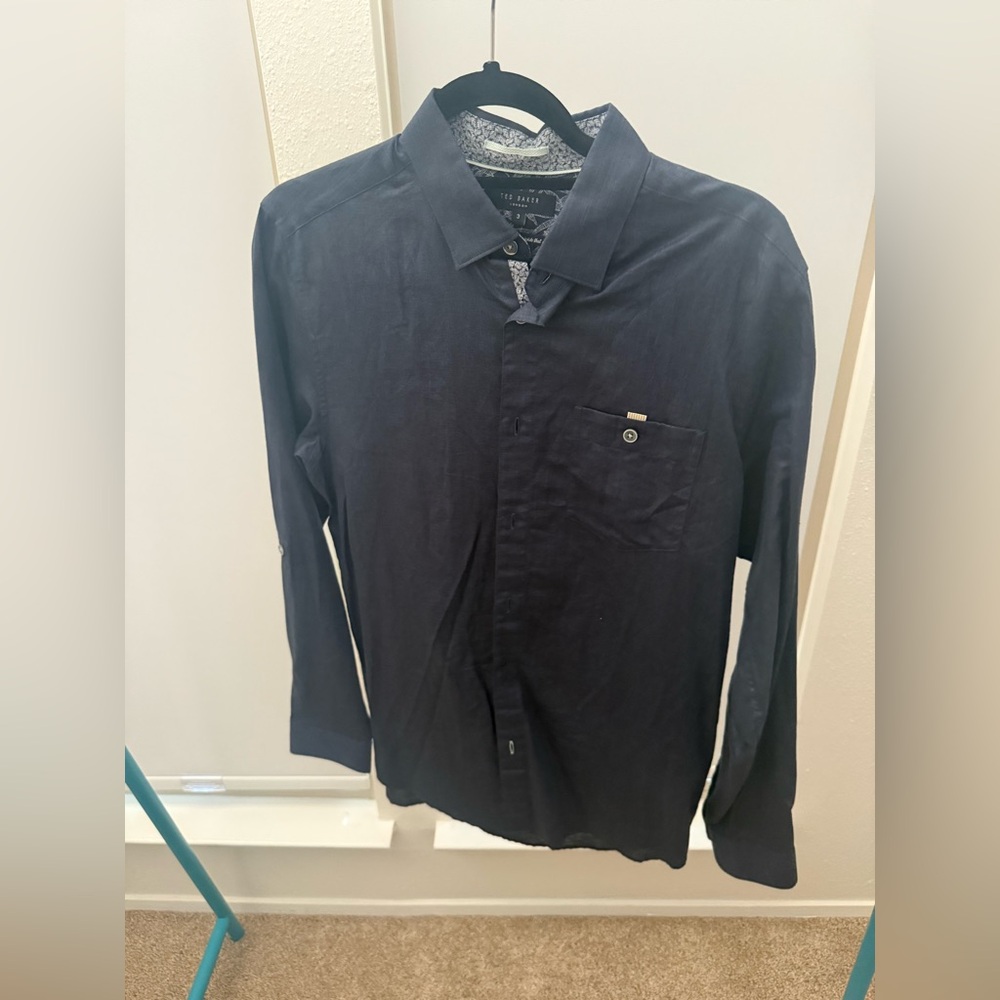 Ted Baker Dark Blue Casual Shirt